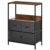 Comoda multifunctionala cu 3 Sertare Pliabile din material textil, Mobilier Sufragerie si Camera, 58x29x81.5cm, Gri Închis HOMCOM | Aosom RO