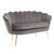 HOMCOM canapea din catifea, 2 locuri,130x63x73cm, maro | Aosom Ro