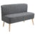 HOMCOM canapea textila, fara cotiere, 117×56.5x77cm, gri | Aosom Ro