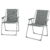Outsunny Set de 2 scaune pliabile pentru terasa, camping, Gri