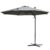 Outsunny Umbrela de Gradina cu Manivela cu Inclinare Reglabila, Umbrela cu Brat si a 8 Stinghii din Otel, Poliester si Aluminiu, Ø2.95×2.5 m, Gri