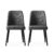 Set 2 scaune Dallas, Antracit, textil, picioare metalice